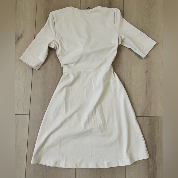 NWT Susana Monaco Knot Front Mini Dress in Toasted Almond Cream Women’s Small - Picture 2 of 8